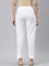 Women Solid White Cotton Pencil Pant