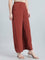 Red Woven Viscose Printed Palazzo