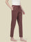 Brown Cotton Knit Printed Lounge Pants