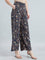 Navy Woven Viscose Printed Palazzo