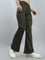 Dark Olive Suede Bell Bottom