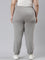 Women Grey Cotton Side Stripe Active Joggers