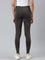 Women Grey Cotton Side Stripe Active Leggings