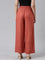 Rust Woven Viscose Basic Palazzo