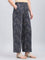 Navy Viscose Printed Palazzo