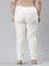 Women Solid Cream Comfort Fit Cotton Pants