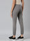 Women Solid Cotton Medium Grey Cuffed Joggers