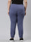 Women Solid Cotton Jeans Blue Cuffed Joggers