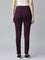 Women Solid Dark Wine Super Stretch Jeggings