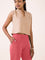 Women Solid Rusty Pink Cotton Kurti Pants - Tall