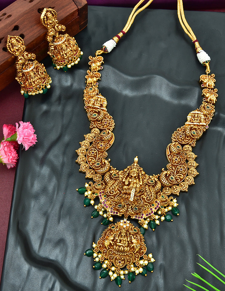 Designer Antique Lakshmi Devi Necklace Set