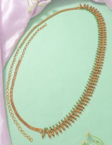 Designer Kempu Mango Shape Chain Vaddanam