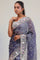 Independence Blue Crafted Jaali Tissue Saree