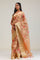 Fawn Gold Jaali Crafted Tissue Saree