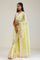 Lemon Yellow Crafted Tissue Saree