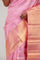 Carnation Pink Kanjivaram Silk Jaal Saree