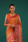 Kani Kashmiri Silk Saree - Pumpkin Orange