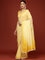 Lemon Silk Saree With Stone Work Readymade Blouse