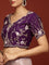 Lilac Tissue Hand Embroidery Saree With Stone Work Readymade Blouse