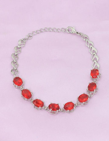 Designer Rhodium Chain Bracelet