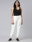 Women Solid Cream Mid Rise Cotton Casual Joggers