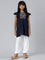 Girls Solid White Harem Pants