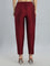 Plum Poly Modal Metallic Pants