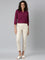 Women Cream Chinos Trousers