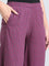 Purple Woven Viscose Printed Palazzo