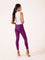Women Solid Medium Purple Ankle Length Leggings