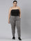 Women Solid Cotton Medium Grey Cuffed Joggers