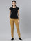 Women Solid Cotton Mustard Cuffed Joggers