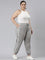 Women Grey Cotton Side Stripe Active Joggers