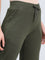 Dark Olive Cotton Stretch Track Pant