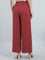 Red Woven Viscose Printed Palazzo