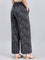 Navy Viscose Printed Palazzo