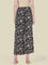 Black Woven Viscose Printed Palazzo