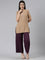 Women Solid Purple Woven Viscose Mid Rise Basic Palazzos