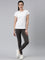 Women Grey Cotton Side Stripe Active Leggings