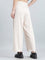 Cream Fleece Wide Pant