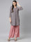 Women Solid Dusty Pink Woven Viscose Mid Rise Basic Palazzos