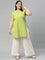 Women Solid Ecru Viscose Mid Rise Knit Palazzos