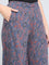 Navy Woven Viscose Printed Palazzo