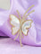 Designer Gold Polish Zirconia Brooch