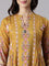 Mustard Muslin Long Anarkali Gown