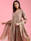Beige Modal Silk Three Piece Suit Set