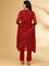 Dark Rust Chinnon Printed Three Piece Set