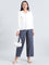 Navy Woven Viscose Printed Palazzo