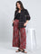 Red Woven Viscose Printed Palazzo