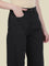 Black Twill Wide Pants